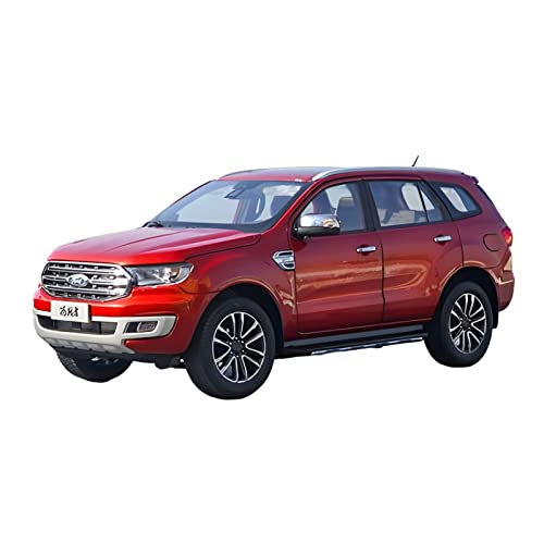 CHENXIAOLAN Miniaturmodelle 1 18 Für Ford Everest Rot SUV Legierung Druckguss Modellauto Dekoration Sammlung Display Geschenk Fertigmodell von CHENXIAOLAN