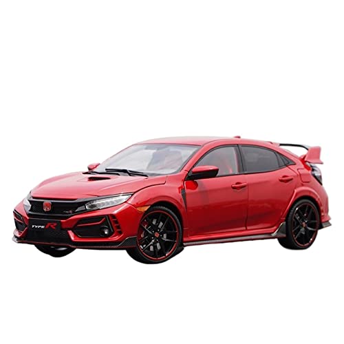 CHENXIAOLAN Miniaturmodelle 1 18 Für Honda Civic Rot FK8 2020 Legierung Druckguss Modellauto Dekoration Sammlung Display Geschenk Fertigmodell von CHENXIAOLAN