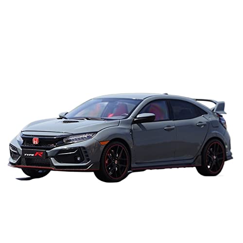 CHENXIAOLAN Miniaturmodelle 1 18 Für Honda Civic Titanium Farbe FK8 2020 Legierung Druckguss Modellauto Dekoration Sammlung Display Fertigmodell von CHENXIAOLAN