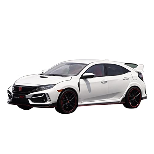 CHENXIAOLAN Miniaturmodelle 1 18 Für Honda Civic Weiß FK8 2020 Legierung Druckguss Modellauto Dekoration Sammlung Display Geschenk Fertigmodell von CHENXIAOLAN