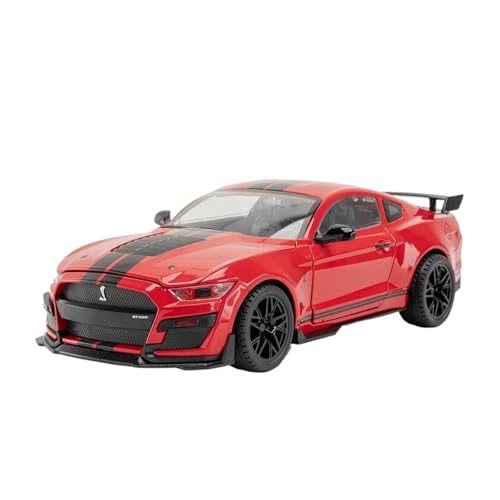 CHENXIAOLAN Miniaturmodelle 1 18 Für Mustang Shelby GT500 Auto Spielzeug Modell Simulation Skala Modell Geschenk Pull Back Fertigmodell(Rot) von CHENXIAOLAN