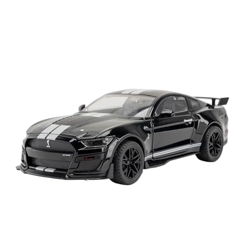 CHENXIAOLAN Miniaturmodelle 1 18 Für Mustang Shelby GT500 Auto Spielzeug Modell Simulation Skala Modell Geschenk Pull Back Fertigmodell(Schwarz) von CHENXIAOLAN