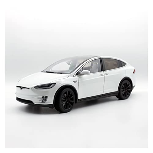 CHENXIAOLAN Miniaturmodelle 1 18 Für Tesla American SUV X P100D Coupe Legierung Modellauto Sammlung Dekoration Show Geschenk Fertigmodell(Weiß) von CHENXIAOLAN