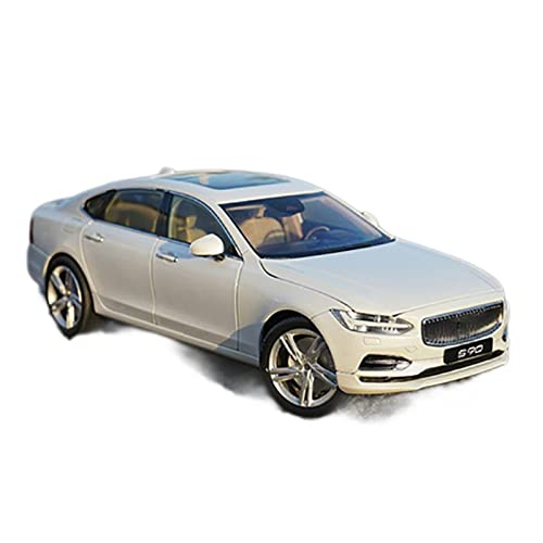 CHENXIAOLAN Miniaturmodelle 1 18 Für Volvo S90 Luxus Coupe Legierung Modellautos Erwachsene Sammlung Dekoration Display Geschenk Fertigmodell(Weiß) von CHENXIAOLAN