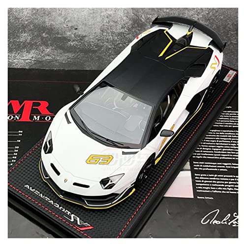 CHENXIAOLAN Miniaturmodelle 1 18 for Lamborghini SVJ Nr. 63 Hard Top Resin Auto Modell Erwachsene Sammlung Dekoration Geschenk Handwerk Fertigmodell von CHENXIAOLAN