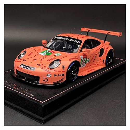 CHENXIAOLAN Miniaturmodelle 1 18 for Porsche 911 RSR Pink Pig Le Mans Racing Supercar Modell Erwachsene Sammlung Dekoration Handwerk Fertigmodell von CHENXIAOLAN