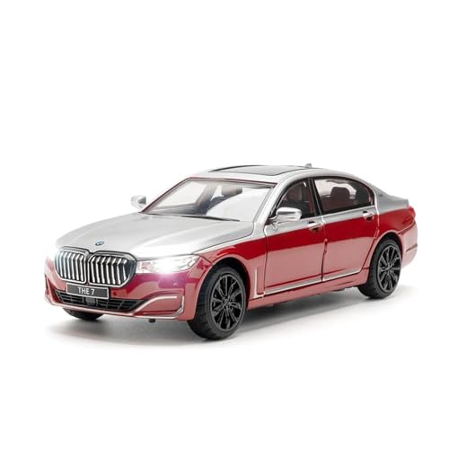 CHENXIAOLAN Miniaturmodelle 1 24 Für BMW DIE 7 760LI Auto Modell Legierung Auto Diecast Auto Modell Sound Spielzeug Fertigmodell(Rot) von CHENXIAOLAN