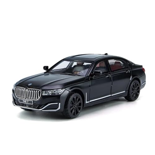 CHENXIAOLAN Miniaturmodelle 1 24 Für BMW DIE 7 760LI Auto Modell Legierung Auto Diecast Auto Modell Sound Spielzeug Fertigmodell(Schwarz) von CHENXIAOLAN