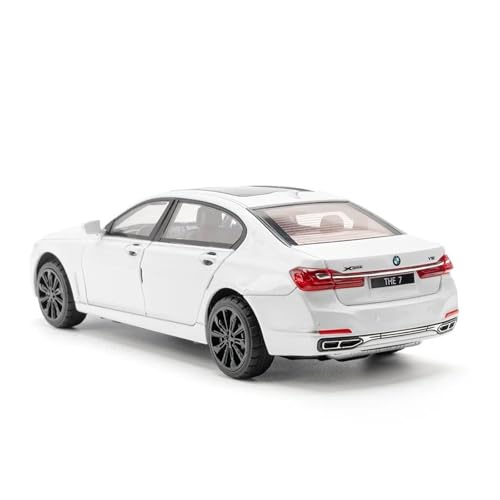 CHENXIAOLAN Miniaturmodelle 1 24 Für BMW DIE 7 760LI Auto Modell Legierung Auto Diecast Auto Modell Sound Spielzeug Fertigmodell(Weiß) von CHENXIAOLAN