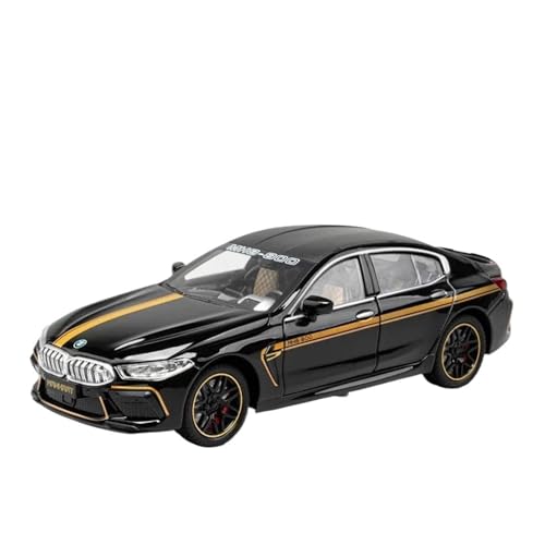 CHENXIAOLAN Miniaturmodelle 1 24 Für BMW M8 Sportwagenmodell Maßstab Druckguss-Fahrzeugsimulation Sammlung Sound Und Licht Spielzeug Geschenk Fertigmodell(Schwarz) von CHENXIAOLAN