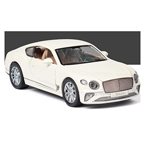 CHENXIAOLAN Miniaturmodelle 1 24 Für Bentley Continental Off-Road GT Alloy Diecast Pull Back Automodell Für Erwachsene Fertigmodell(White) von CHENXIAOLAN