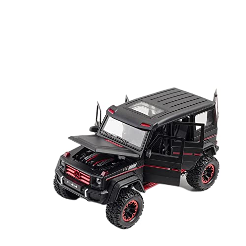 CHENXIAOLAN Miniaturmodelle 1 24 Für Benz G500 4x4 Simulation Diecast Geländewagen Modell Metall Sound Licht Zurückziehen Spielzeugfahrzeuge Geschenk Fertigmodell(Schwarz) von CHENXIAOLAN