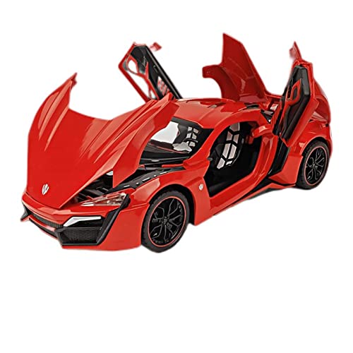 CHENXIAOLAN Miniaturmodelle 1 24 Für LYKEN HYPERSPORT Legierung Sportwagen Modell Diecast Fahrzeug Zurückziehen Spielzeug Sammlung Kinder Geschenk Fertigmodell(Rot) von CHENXIAOLAN