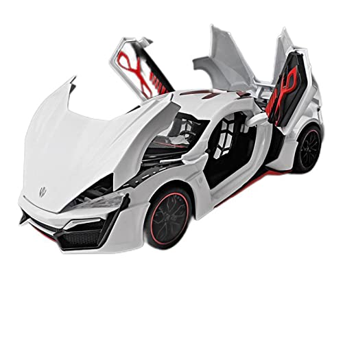 CHENXIAOLAN Miniaturmodelle 1 24 Für LYKEN HYPERSPORT Legierung Sportwagen Modell Diecast Fahrzeug Zurückziehen Spielzeug Sammlung Kinder Geschenk Fertigmodell(White) von CHENXIAOLAN