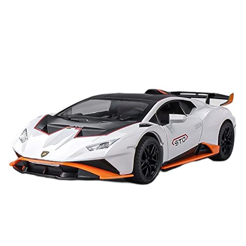 CHENXIAOLAN Miniaturmodelle 1 24 Für Lamborghini Huracan STO Legierung Sportwagen Modell Diecast Fahrzeug Erwachsene Sammlung Display Ornamente Fertigmodell(White) von CHENXIAOLAN