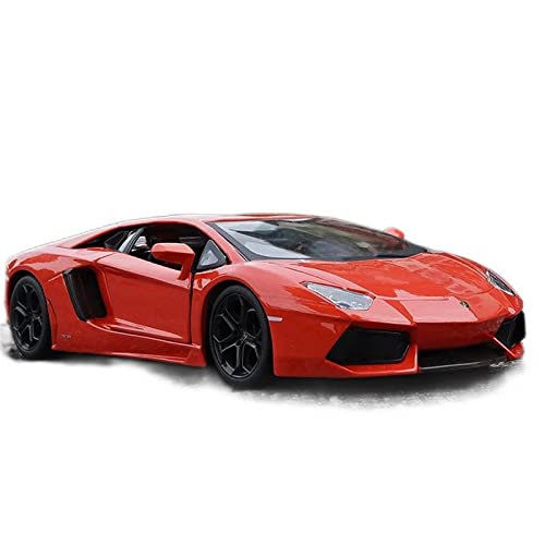 CHENXIAOLAN Miniaturmodelle 1 24 Für Lamborghini LP700-4 Legierung Sportwagen Modell Diecast Fahrzeug Spielzeug Sammlung Display Geschenk Fertigmodell(Orange) von CHENXIAOLAN