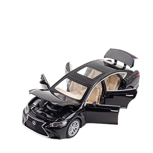 CHENXIAOLAN Miniaturmodelle 1 24 Für Lexus LS500H Simulation Diecast Car Model Metal Sound Light Zurückziehen Spielzeugfahrzeuge Geschenk Fertigmodell(Schwarz) von CHENXIAOLAN