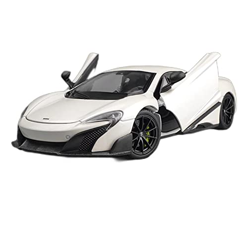 CHENXIAOLAN Miniaturmodelle 1 24 Für McLaren 675LT Simulation Legierung Sportwagen Modell Diecast Vehicle Toys Collection Display Gift Fertigmodell(White) von CHENXIAOLAN