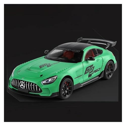 CHENXIAOLAN Miniaturmodelle 1 24 Für Mercedes-Benz AMG GT Legierung Sportwagen Modell Maßstab Modell Fahrzeug Sound Und Licht Sammlung Spielzeug Fertigmodell(Grün) von CHENXIAOLAN