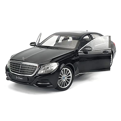 CHENXIAOLAN Miniaturmodelle 1 24 Für Mercedes Benz S-Klasse Simulation Diecast Automodell Metall Fahrzeug Ornamente Display Geschenk Fertigmodell(Schwarz) von CHENXIAOLAN