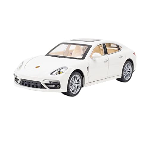 CHENXIAOLAN Miniaturmodelle 1 24 Für Porsche Panamera Simulation Diecast Sportwagen Modell Sound Light Zurückziehen Spielzeugfahrzeuge Geschenk Fertigmodell(White) von CHENXIAOLAN