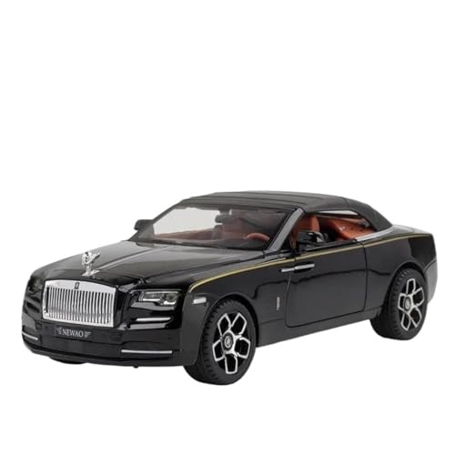 CHENXIAOLAN Miniaturmodelle 1 24 Für Rolls-Royce Dawn Spofec Legierung Auto Druckguss Modell Sound Und Licht Pull Back Auto Sammlung Fertigmodell(Schwarz) von CHENXIAOLAN