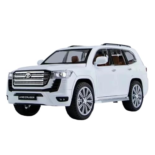 CHENXIAOLAN Miniaturmodelle 1 24 Für Toyota Land Cruiser LC300 GR Automodell Fahrzeugsimulation Sound Und Licht Diecast Autosammlung Fertigmodell(White B) von CHENXIAOLAN