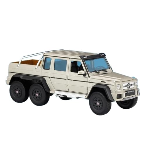 CHENXIAOLAN Miniaturmodelle 1 24 Skala Modell Auto Für Mercedes Benz G63 AMG 6X6 Klassische LKW Geländewagen Metall Legierung Spielzeug Fertigmodell(Beige) von CHENXIAOLAN