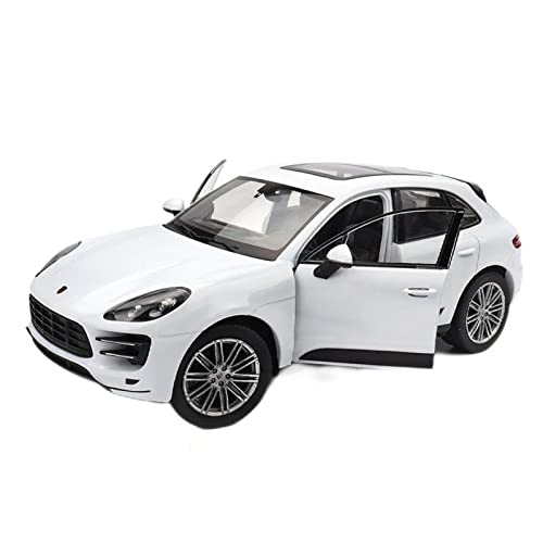 CHENXIAOLAN Miniaturmodelle 1 24 Static Diecast Für Porsche Cayenne SUV Simulation Automodell Metall Fahrzeug Ornamente Display Geschenk Fertigmodell(White) von CHENXIAOLAN