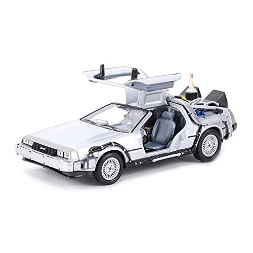 CHENXIAOLAN Miniaturmodelle 1 24 for DMC-12 Delorean Time Machine Zurück In Die Zukunft Static Diecast Car Model Collection Geschenk Spielzeugauto Handwerk Fertigmodell(2) von CHENXIAOLAN