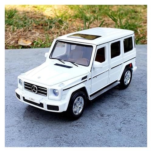 CHENXIAOLAN Miniaturmodelle 1 32 Für Mercedes-Benz G350 G350D Legierung Automodell Mit Pull Back Sound Und Licht Druckguss Spielzeug Fertigmodell(Weiß) von CHENXIAOLAN