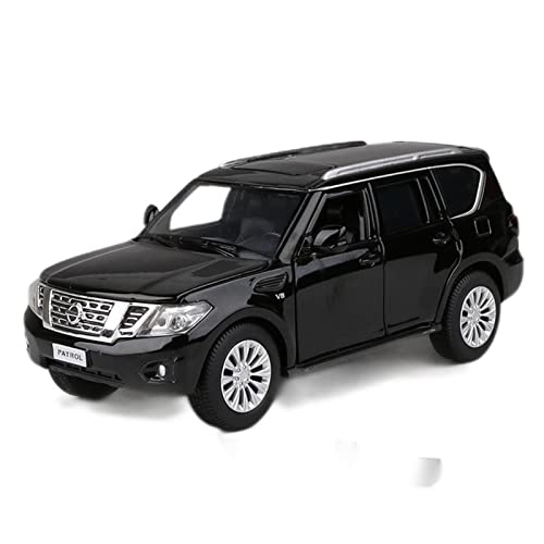 CHENXIAOLAN Miniaturmodelle 1 32 Für Nissan Patrol Y62 Diecast Alloy Automodell Travel Rack Sound Light Zurückziehen Fertigmodell(A) von CHENXIAOLAN