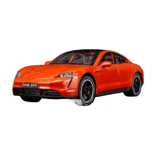 CHENXIAOLAN Miniaturmodelle 1 32 Für Porsche Taycan Legierung Metall Druckguss Modell Simulation Modell Sound Und Licht Spielzeug Fertigmodell(Rot) von CHENXIAOLAN