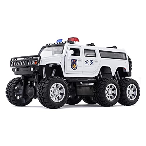 CHENXIAOLAN Miniaturmodelle 1 32 for Hummer-Simulation Offroad-Polizeiauto-Legierung Sound Und Licht Ziehen Sie Streitwagenmodell Kindergeschenkspielzeug Zurück Fertigmodell(2) von CHENXIAOLAN