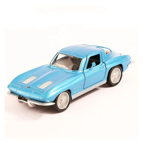 CHENXIAOLAN Miniaturmodelle 1 36 Für Chevrolet Corvette Super Modell Legierung Druckguss Metall Simulation Auto Pull Back Modell Auto Fertigmodell(Blau) von CHENXIAOLAN