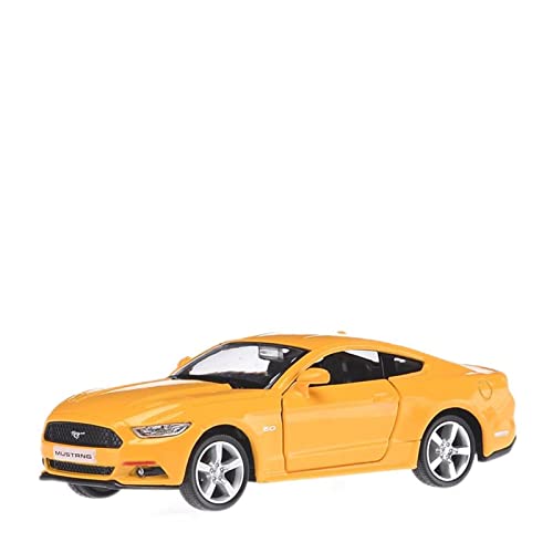 CHENXIAOLAN Miniaturmodelle 1 36 Für Ford Mustang GT Legierung Automodell Diecast Zurückziehen Sportwagen Metall Geschenke Spielzeug Fertigmodell(Yellow) von CHENXIAOLAN