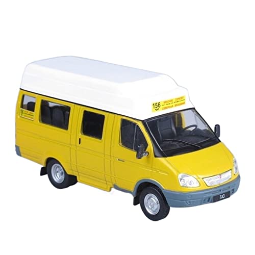 CHENXIAOLAN Miniaturmodelle 1 43 Für GAZ Business Bus Gelb Legierung Simulation Auto Modell Erwachsene Sammlerstücke Souvenir Display Fertigmodell von CHENXIAOLAN