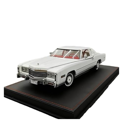 CHENXIAOLAN Miniaturmodelle 1:18 Für Cadill 1978 Klassische Simulationsharz Statische Automodellmodell Die-Casting-Fahrzeugsammlung Dekoration Fertigmodell(White) von CHENXIAOLAN