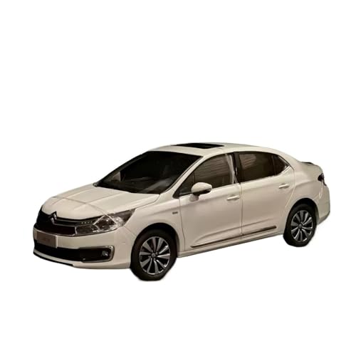 CHENXIAOLAN Miniaturmodelle 1:18 Für Citroen C4L Metallsimulation Automodell Fertige Metallfahrzeugsammlung 4S Shop Geschenk Weiß Fertigmodell von CHENXIAOLAN