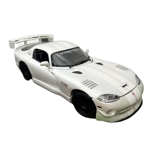 CHENXIAOLAN Miniaturmodelle 1:18 Für Dodge Viper GTSR Sportwagen Metallsimulation Automodell Weiß Statische Druckguss-Autokunstverzierungen Fertigmodell von CHENXIAOLAN