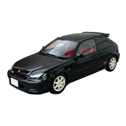 CHENXIAOLAN Miniaturmodelle 1:18 Für Honda Civic Type R EK9 Limited Edition Legierung Automodell Mit Motorversion Sammlung Fertigmodell(Black) von CHENXIAOLAN