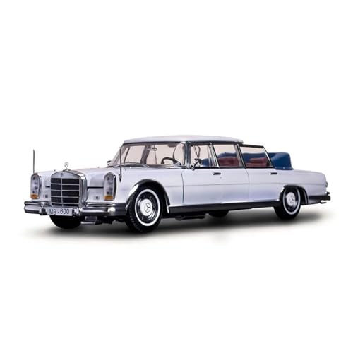 CHENXIAOLAN Miniaturmodelle 1:18 Für Mercedes-Benz Pullman 600 1966 Oldtimer Legierung Simulationsmodell Display Sammlerstück Souvenir Fertigmodell(White) von CHENXIAOLAN