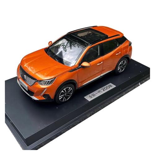 CHENXIAOLAN Miniaturmodelle 1:18 Für Peugeot 2008 Metallsimulationsautomodell Orange Statische Auto-Kunsthandwerkskollektion Aus Metall Fertigmodell von CHENXIAOLAN