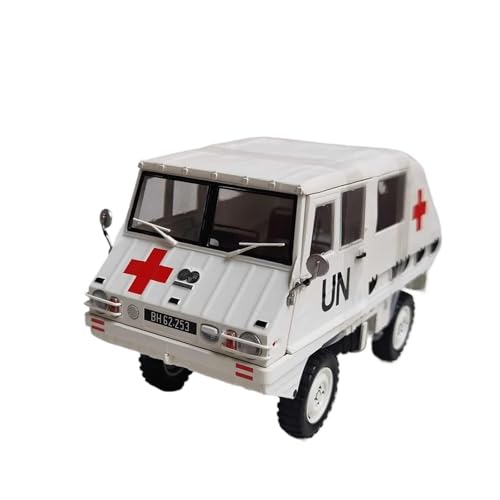 CHENXIAOLAN Miniaturmodelle 1:18 Für Steyr-Puch Un Legierung Retro Krankenwagen Modell Ornament Hobby Sammlung Display Junge Spielzeug Fertigmodell von CHENXIAOLAN