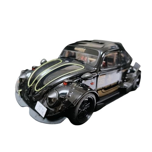 CHENXIAOLAN Miniaturmodelle 1:18 Für Volkswagen Beetle Widebody Modifiziertes Automodell Oldtimer-Souvenirsammlung Für Erwachsene Fertigmodell von CHENXIAOLAN