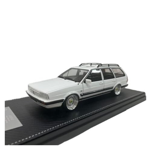 CHENXIAOLAN Miniaturmodelle 1:18 Für Volkswagen Santana Touring Edition Seitenschiene Harz Automodell Home Statische Dekoration Display Fertigmodell(White) von CHENXIAOLAN