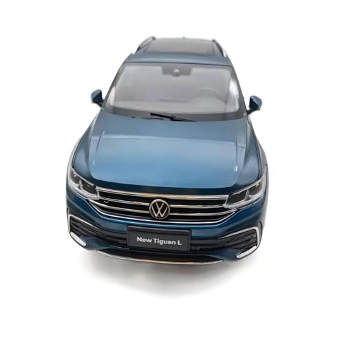 CHENXIAOLAN Miniaturmodelle 1:18 Für Volkswagen Tiguan L TIGUAN L 2022 Legierung Automodell Statische Fahrzeugverzierungen Wohndekorationen Fertigmodell(Blue) von CHENXIAOLAN