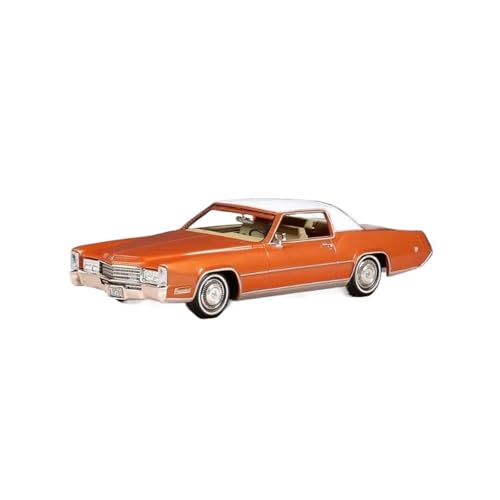 CHENXIAOLAN Miniaturmodelle 1:43 Für Cadillac Fleetwood Eldorado 1970 Simulation Legierung Auto Modell Mini Statische Spielzeug Szene Ornament Fertigmodell(Orange) von CHENXIAOLAN