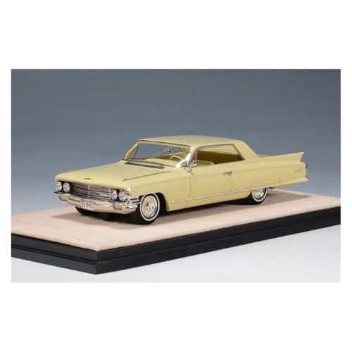 Miniaturmodelle 1:43 Für Cadillac Tivoli Classic Coupe 1962 Legierung Diecast Modell Sammeln Ornament Souvenir Spielzeug Autos Fertigmodell(Yellow) von CHENXIAOLAN