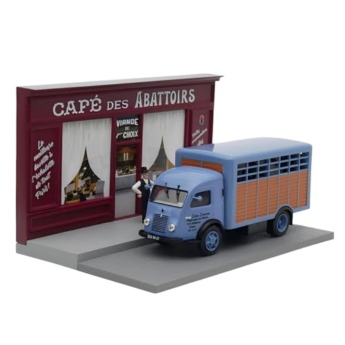 Miniaturmodelle 1:43 Für Renault Galion Cafe des Abattoirs LKW Mit Puppen Szene Sand Tisch Legierung Transporter Modell Spielzeug Fertigmodell von CHENXIAOLAN